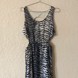 Large animal print party dress